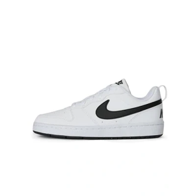Image of Nike Unisex Kids Court Borough Low Recraft Sneaker, White Black, 4.5 UK