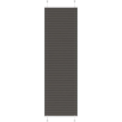 Image of vidaXL Pleated Blind Black 55x200 cm Fabric Width 54.4 Polyester