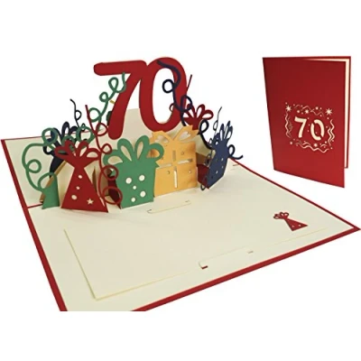 Image of LIN pop up Greeting Card for 70th Birthday Birthday, Cards, Cards
