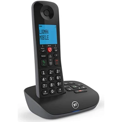 Image of BT Essential Cordless Landline House Phone, Nuisance Call Blocker, Block button, Answer Machine, Single Handset Pack