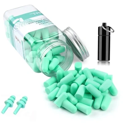 Image of VeoryFly Soft Foam Ear Plugs for Sleep, 122 Pcs 38 dB Highest SNR, Sleeping Noise Cancelling, Reusable Comfortable Hearing Protection Earplugs Snoring, Work, Lound