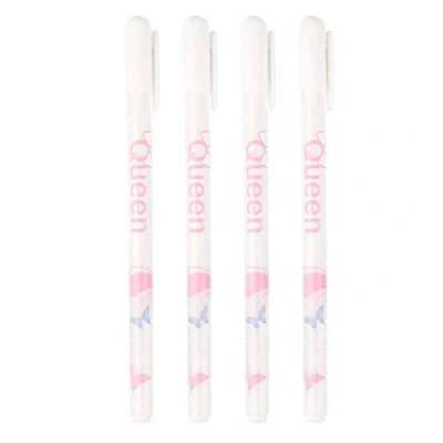 Image of Wish Monopoly White Hand Painted Highlighter 4Pcs/Package 0.8Mm Pink Purple, Painting Tools, 0