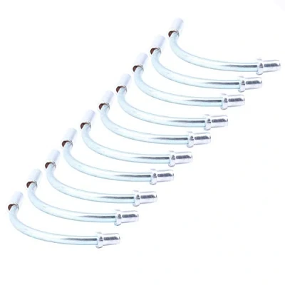 Image of POFET 10pcs/Set Bike V Brake Cable Noodle Brakes Pipe Hose Guide Silvery 90 degree