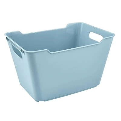 Image of keeeper Storage Box, Textured Surface, 12 L, Lotta, Nordic Blue