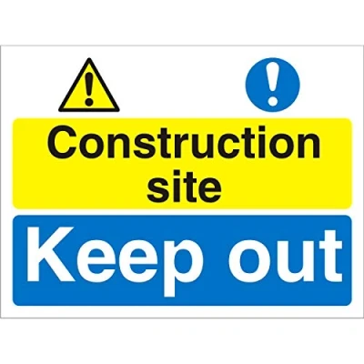 Image of Seco Construction Site, Keep Out Sign, 600mm x 450mm 3mm Foam PVC