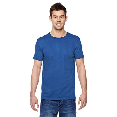 Image of Fruit of the Loom Men&#039;s Super Premium Short Sleeve T Shirt, Royal, XX Large