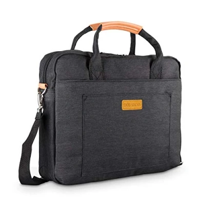 Image of DOB SECHS 13.5 Inch Laptop Bag 14 Business Computer Shockproof Shoulder Case Sleeve Briefcase 13 14.4 Messenger for Women and Men, Black