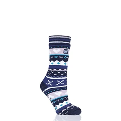 Image of 1 Pair Navy Soul Warming Socks Ladies 4 8 Heat Holders