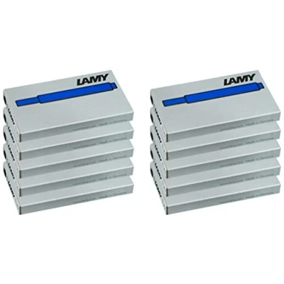 Image of Lamy T10 10 x 5 Ink Cartridges, Maxi Economy Pack, Blue (2)
