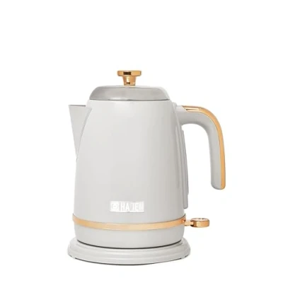 Image of Haden Salcombe Grey Kettle 1.7L Capacity, Rapid Boil, Auto Shut off, Cordless Stainless Steel Electric BPA Free, Easy Pour Spout Stylish Kitchen Appliance