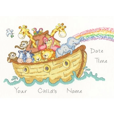 Image of Bothy Threads Cross Stitch Kit Baby Ark Sampler