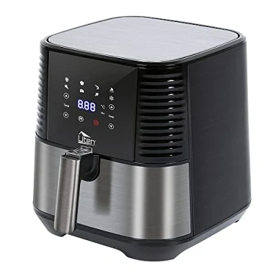 Image of Air Fryer, Uten 5.5L Oil Free Fryers Oven for Home Use, LED Screen with Digital Display, Timer and Fully Adjustable Temperature Control Healthy &amp; Low Fat, Recipe, 1700W