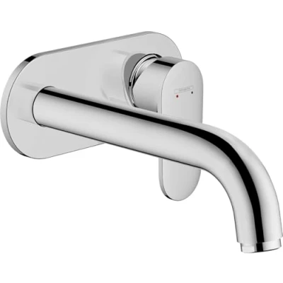 Image of hansgrohe Vernis Blend Basin Mixer Tap for concealed installation wall mounted with spout 20,7 cm, matt black, 71576670