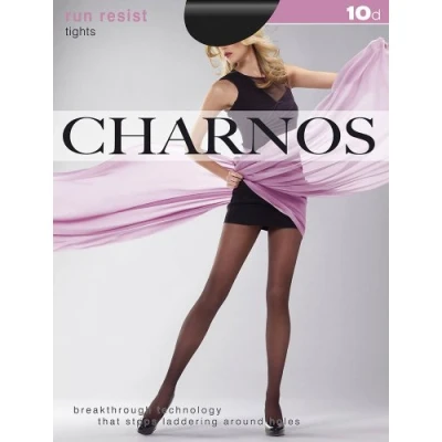 Image of Charnos Hosiery Womens 10 denier run resist tight size Small in Black