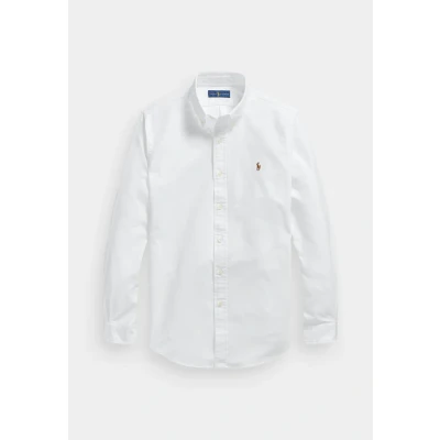 Image of Polo Ralph Lauren Custom FIT Oxford Shirt Shirt, Men&#039;s, Size: Small, White