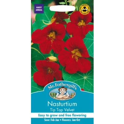 Image of Mr. Fothergill&#039;s Nasturtium Tip Top Velvet Flower Seeds