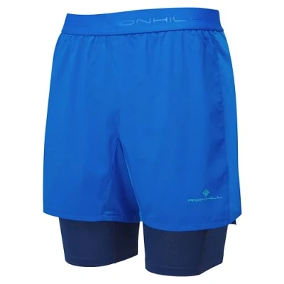 Image of Ronhill Running, Men&#039;s Tech 5&quot; Twin Short, Seafaring/Dark Navy, L
