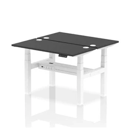 Image of Air B2B 1200x600mm Height Adjustable 2P Bench Desk CP Black/White