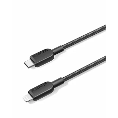 Image of Anker USB C to Lightning Cable, 310 Braided Cable(3ft, Black), MFi Certified, Fast Charging Cable for iPhone 14 Plus Pro Max 13 12 (Charger Not Included)