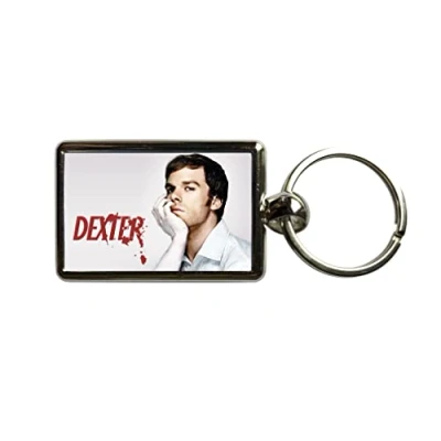 Image of Super Universe Dexter Classic TV Series Metal Keyring 3 x 4.5 cm