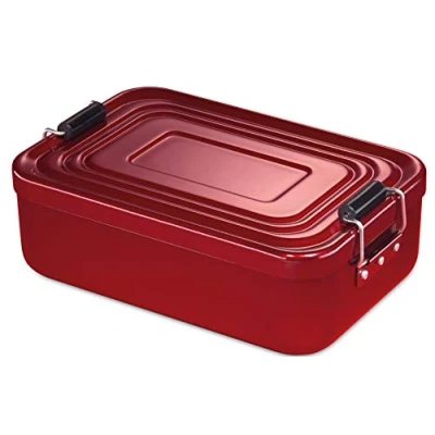 Image of Küchenprofi 1001471423 Aluminium Lunch Box, Large, Red