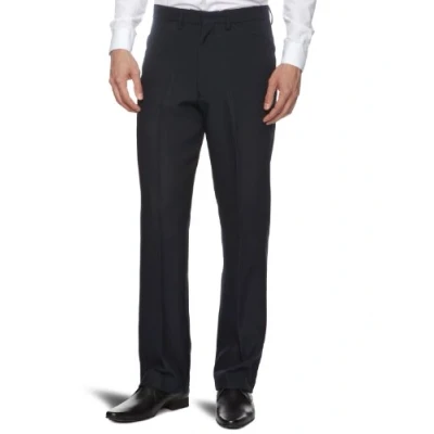 Image of Farah Hopsack Straight Men&#039;s Trousers Navy W36 INxL29 in