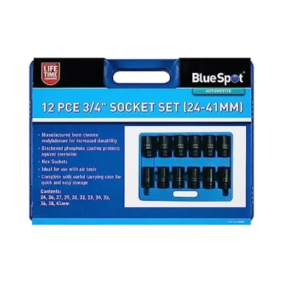 Image of Blue Spot Tools 12 PCE 3/4&quot; Impact Socket Set (24 41mm)