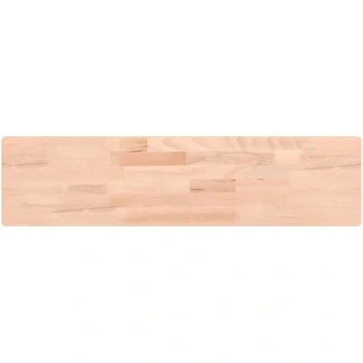 Image of vidaXL Wall Shelf Floating Mounted Rack Solid Beech Wood Brown 80x20x4 cm Living Room, Kitchen, Office, Study