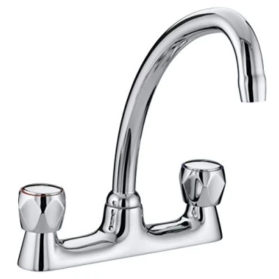 Image of Bristan VAC BDSM C MT Value Club Deck Kitchen Sink Mixer Tap with Swivel Spout, Chrome, Silver
