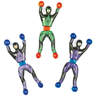 Image of Baker Ross EF878 Hero Wall Crawlers (Pack of 6) Party Bag Filler Small Toys for Kids