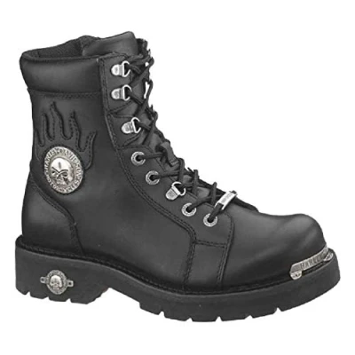 Image of Harley Davidson Diversion Laceup ankle boots, Men&#039;s, Size: 10, Black Leather