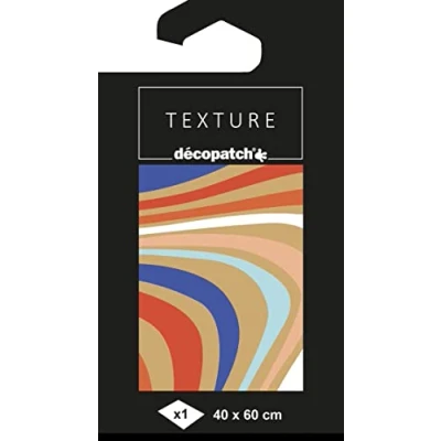 Image of Décopatch Ref TD867C Texture Collection Gold Retro Swirls Effect Contains 1 Sheet of 30 x 40cm Textured Paper, Foil Printing for Metallic Effects