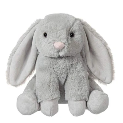 Image of Apricot Lamb Soft Toys Plush Grey Bunny Rabbit Stuffed Animal with Fluffy Ears (Grey Bunny, 8 Inches)
