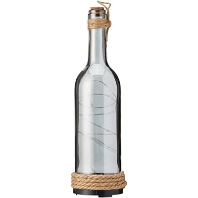 Image of OOTB Smoked Glass Bottle with 10 Warm White LEDs, 30 x 7cm