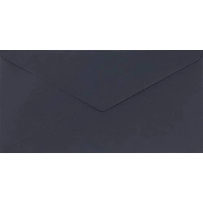 Image of Netuno 25 long Dark blue coloured envelopes DIN DL 110x220mm 4.33x8.66 inches 115gsm Sirio Color Blu gummed pointed flap no window for wedding invitations Christmas greeting cards letter leaflets