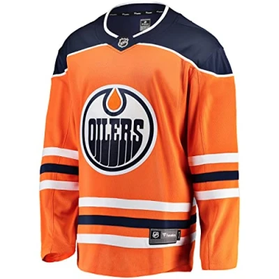 Image of Fanatics Edmonton Oilers Mens Jersey Orange Size X Large
