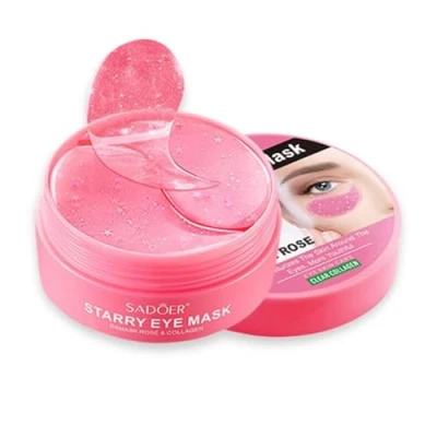 Image of Montegoni® Starry Rose Under Eye Patches (60PCS) for Puffy Eyes &amp; Dark Circles, Hydrating Gel Pads, Anti Wrinkle, Aging Masks Eye, Skincare Treatment Men Women (Rose)