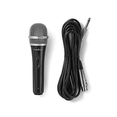 Image of Nedis Uni Directional Dynamic Microphone, Sensitivity 72 dB +/ 3 dB, 50 Hz 14 kHz, Wired 5.0 m