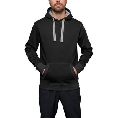 Image of HRM Men&#039;s Unisex Sweat Sports Hoodie, Black, L