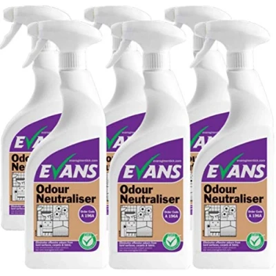 Image of 6 x Evans Vanodine Ready To Use Perfumed Air Freshener Odour Neutraliser 750milileter