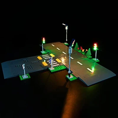 Image of Kyglaring LED Lighting Set for Lego City Street Plates and Lights Compatible with 60304 Building Kit The Model is Not Included (Classic Version)