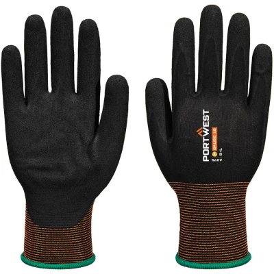 Image of Portwest GP Grip 18 Nitrile Smooth/Sandy Black Large