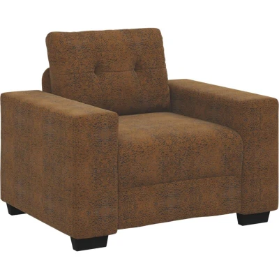 Image of vidaXL Brown Sofa Chair 23 inches Faux Leather