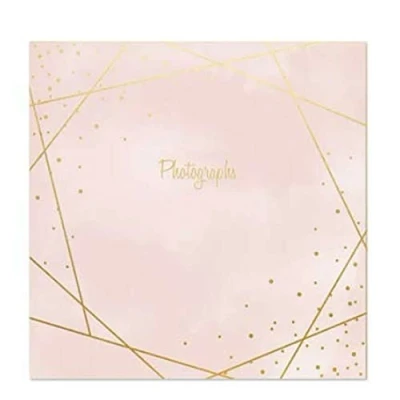 Image of Atlona Tallon Rose Gold Foil Photographs 6x4 Photo Album Memo Slip in Holds 200 Photos, Multicolor, 7545