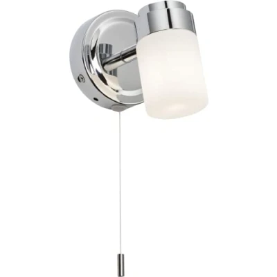 Image of KnightsBridge 230V IP44 G9 Single Spotlight with Frosted Glass Chrome