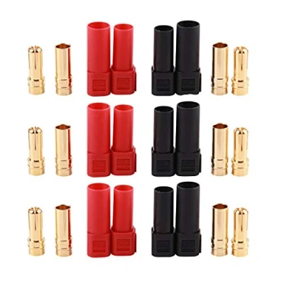 Image of FLY RC 6Pairs Amass XT150 6mm Banana Connector Male and Female Gold Plated Max.60A Continuous/130A Peak Current for Lipo Battery ESC PDB Motor (XT150)