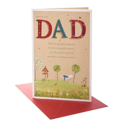 Image of UK Greetings Birthday Card for Dad Hammock Design