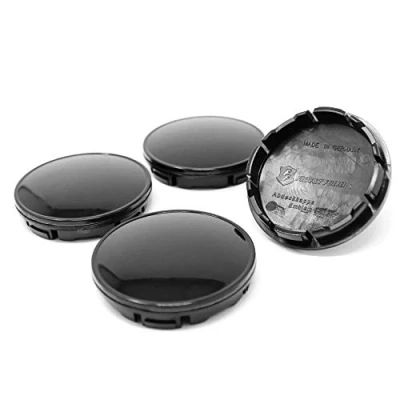 Image of 4X Hub Caps 56 or 60 mm Diameter ABS Plastic Aluminium for Rims Wheel Hubs Centre Universal Car Accessories (Black, 56mm Ø)