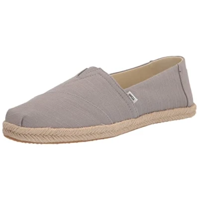 Image of TOMS Women&#039;s Alpargata Rope Loafer Flat, Medium Grey, 10 UK