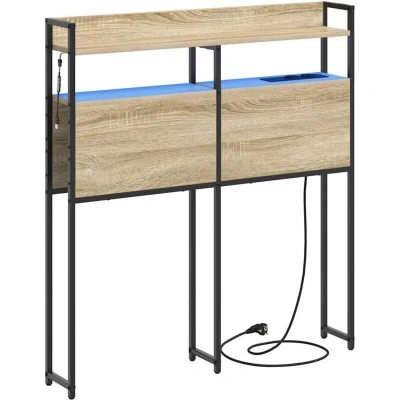 Image of Storage Headboard Sonoma oak 75 cm Engineered wood Vidaxl